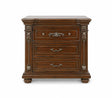 Isabella 3-Drawer Wood Nightstand in Cherry Oak — product view 2