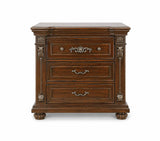 Isabella 3-Drawer Wood Nightstand in Cherry Oak — product view 2