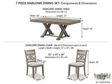 Marlowe Weathered Gray 7-Piece Dining Set — product view 4