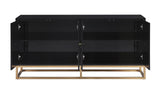Tabitha 64" Modern Lacquer Sideboard Buffet Cabinet - back view