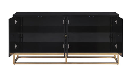 Tabitha 64" Modern Lacquer Sideboard Buffet Cabinet - back view