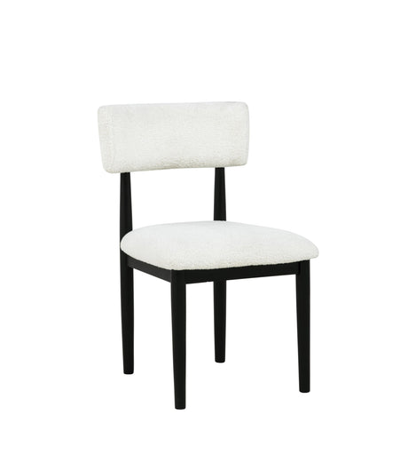 Yvetta Upholstered Cushion Fabric Mid-Century Modern Dining Chairs - detail view