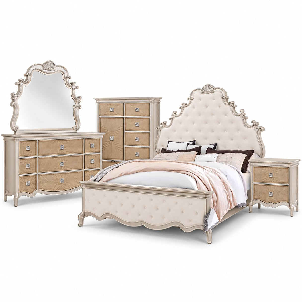 Paris Ivory Bedroom Set — Queen & King — product view 6