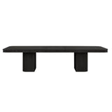 Dinsmore 160" Mid Century Modern Fluted Rectangle Dining Table - back view