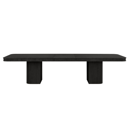 Dinsmore 160" Mid Century Modern Fluted Rectangle Dining Table - back view