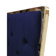 Natasha Velvet Platform Bed, King in Blue - front view