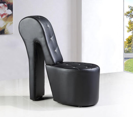Tristam 40" Modern Glam High Heel Lounge Chair - front view