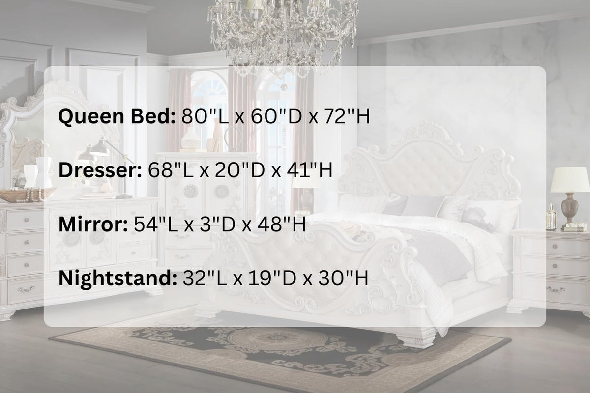 Santa Monica White Bedroom Set — Queen & King — product view 9