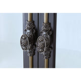 Lucinda 75" Tall Bookshelf Cabinet with Dual Glass Door Display - detail view