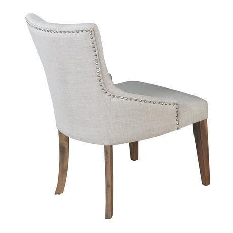 ZOEYBEC Linen Dining Bench in Beige - detail view