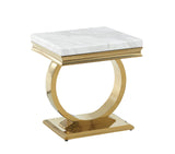 Lexington Square Faux Marble End Table