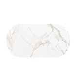 Trandell 51" High Modern Glam Faux Marble Top 5-Drawer Chest - close-up