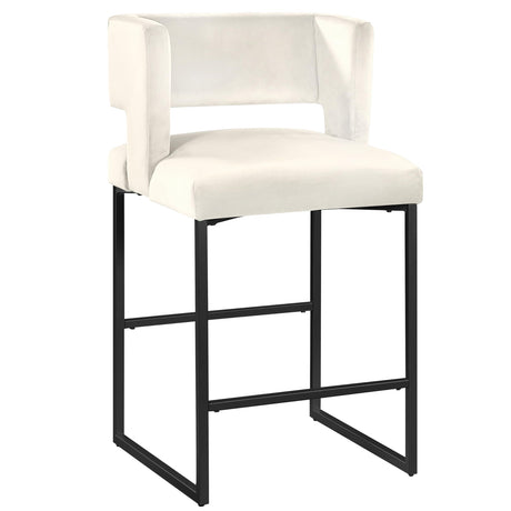 Leonard 36" Velvet Counter Height Stool - detail view