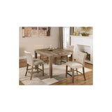 Hadley 5pcs Counter Height Set in Light Grey - front view
