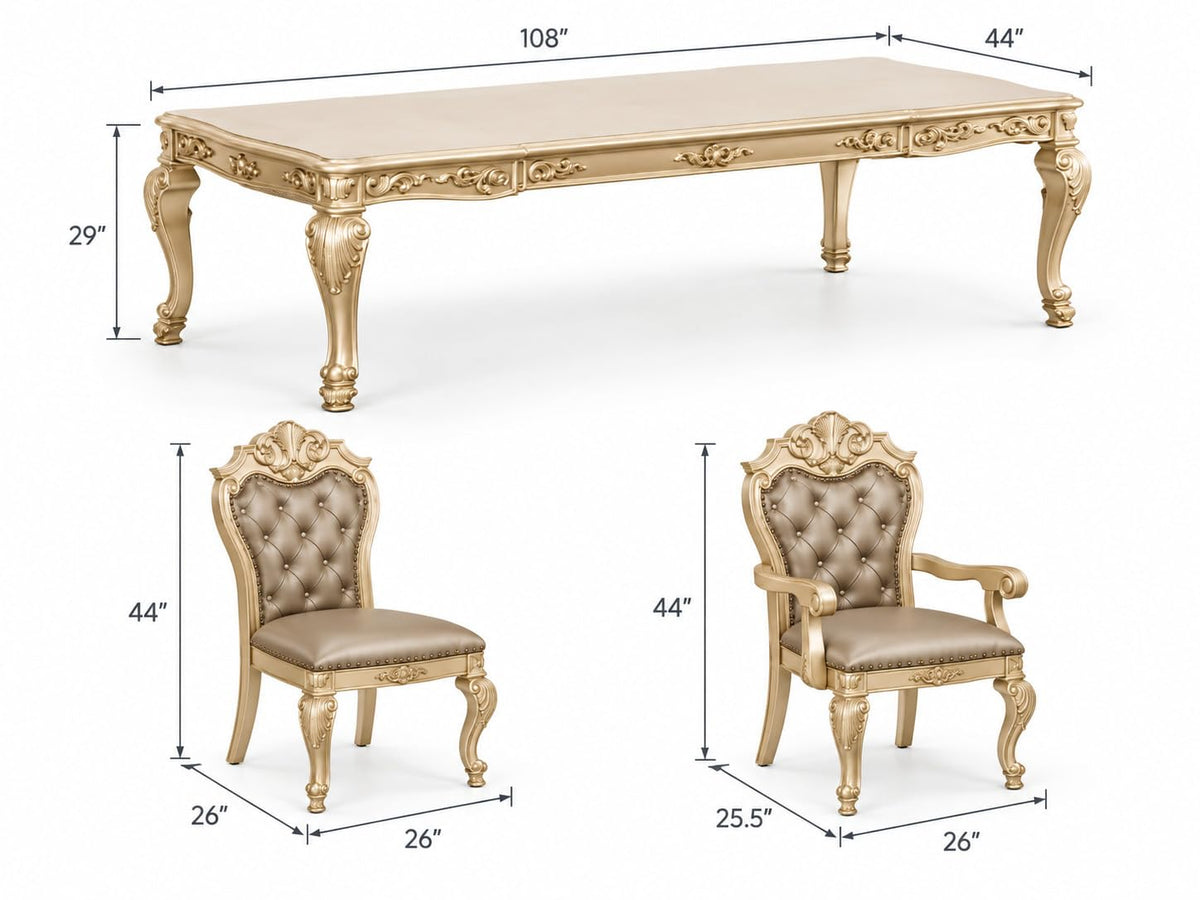 Miranda Gold 7/9-Piece Dining Set — product view 3
