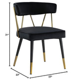 Antoine Glam Upholstered Dining Chair - side view