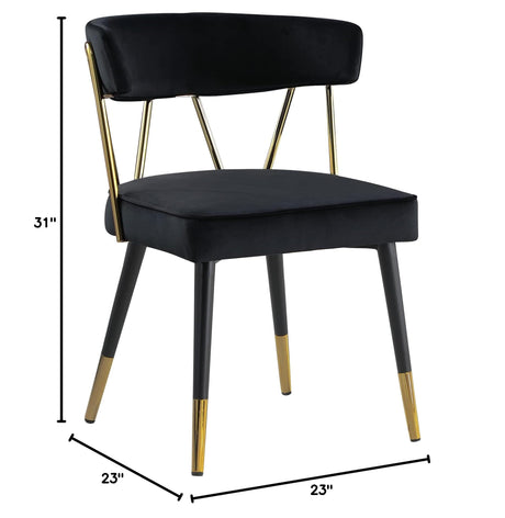 Antoine Glam Upholstered Dining Chair - side view