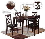 Copper 5-Piece Espresso Dining Set with 4 Upholstered Chairs — product view 5