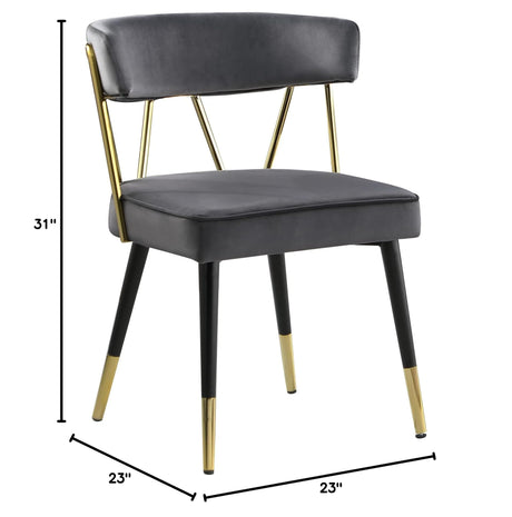 Antoine Glam Upholstered Dining Chair - side view