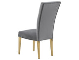 Lexington 7-Piece Rectangle Dining Set with 6 Velvet Upholstered Chairs, Modern Contemporary… - detail view