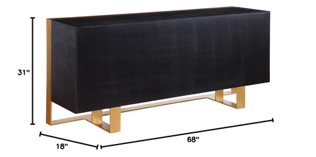 Tetsu Sideboard in Black - side view