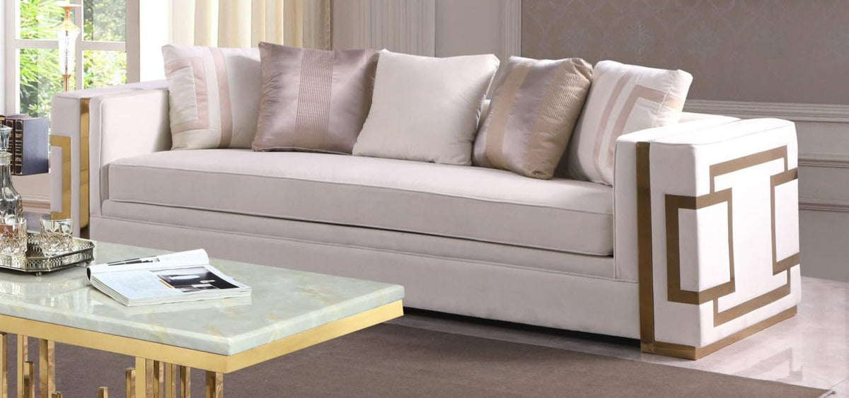 Lawrence Cream Sofa & Loveseat Set — product view 2