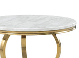 Lexington Round 44" Faux Marble Top Dining Table - detail view