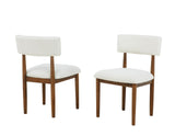 Yvetta Upholstered Cushion Fabric Mid-Century Modern Dining Chairs