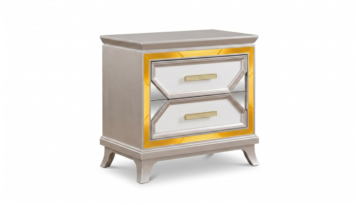 Claire White Wood Nightstand — product view 2