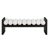 Torbjorn 52" Bench in Black - detail view