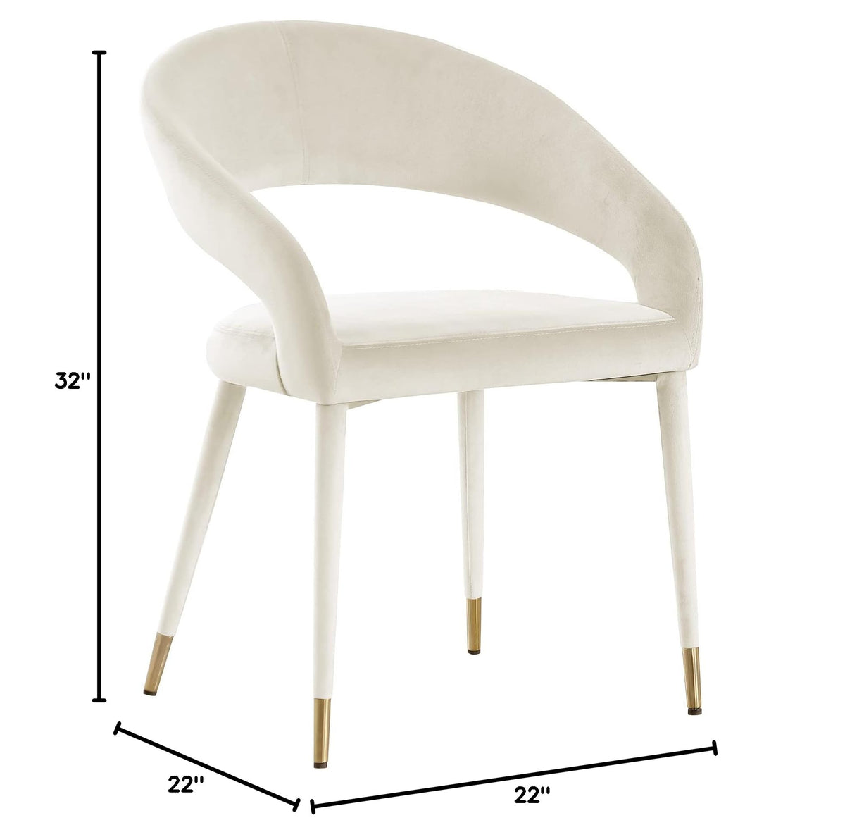 Joel Contemporary Dining Chair - side view