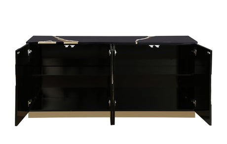 Taylor 66" High Gloss Lacquer Sideboard - back view