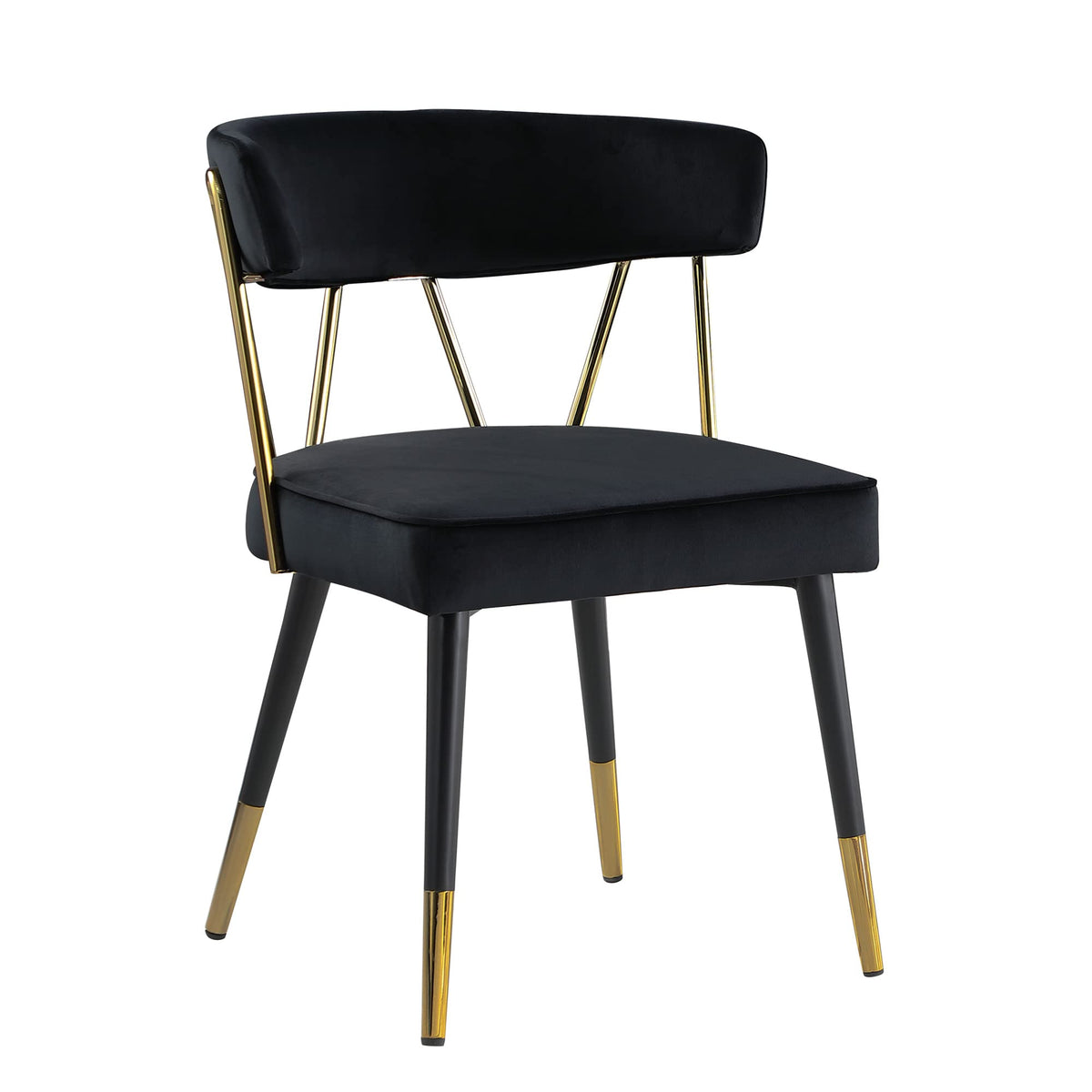 Antoine Glam Upholstered Dining Chair - angle view
