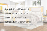 Claire White Bedroom Set — Queen & King — product view 6