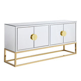 Tessa Mirrored Sideboard with Gold Base
