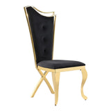 Chihiro Contemporary Velvet Button Tufted Dining Chair