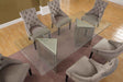 Nicolette 72" Solid Wood Dining Table in Mirrored Silver - front view