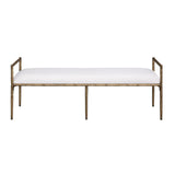 Rocento Modern Industrial Accent Upholstered Entryway Bench - detail view