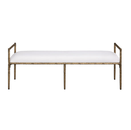 Rocento Modern Industrial Accent Upholstered Entryway Bench - detail view
