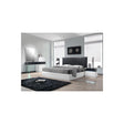 Modern White Lacquer Platform 5-Piece Bedroom Set, Eastern King - front view