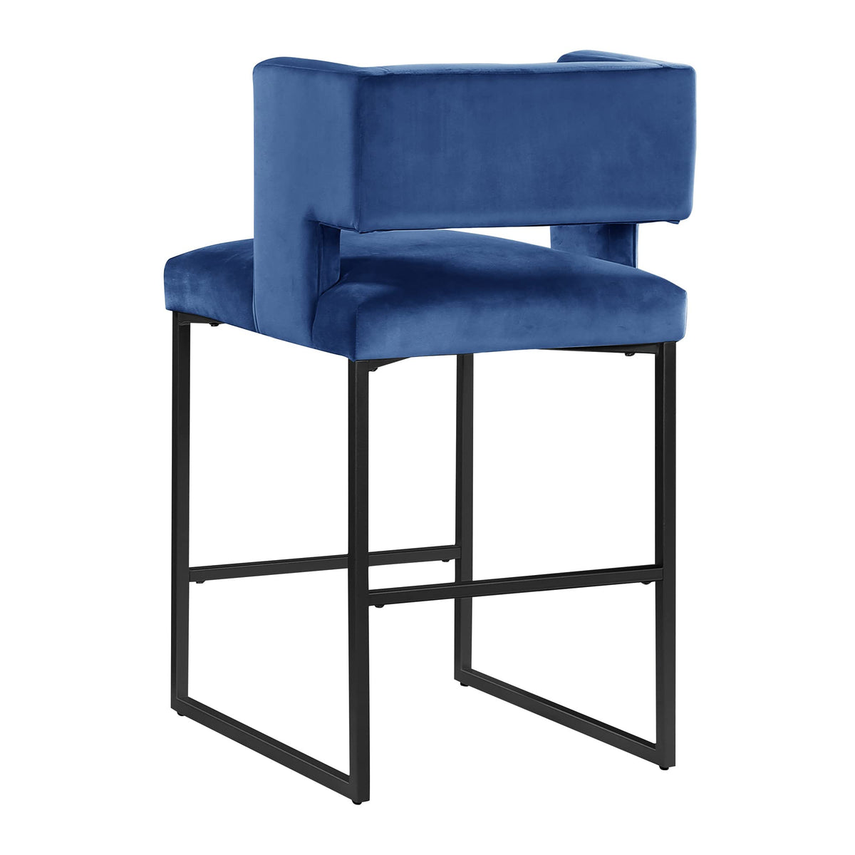 Leonard Modern 27" Counter Height Stool with Black Legs - detail view