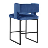 Leonard Modern 27" Counter Height Stool with Black Legs - detail view