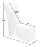 Tristam 40" Modern Glam High Heel Lounge Chair - side view