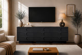 Capri carved inlay accent cabinet