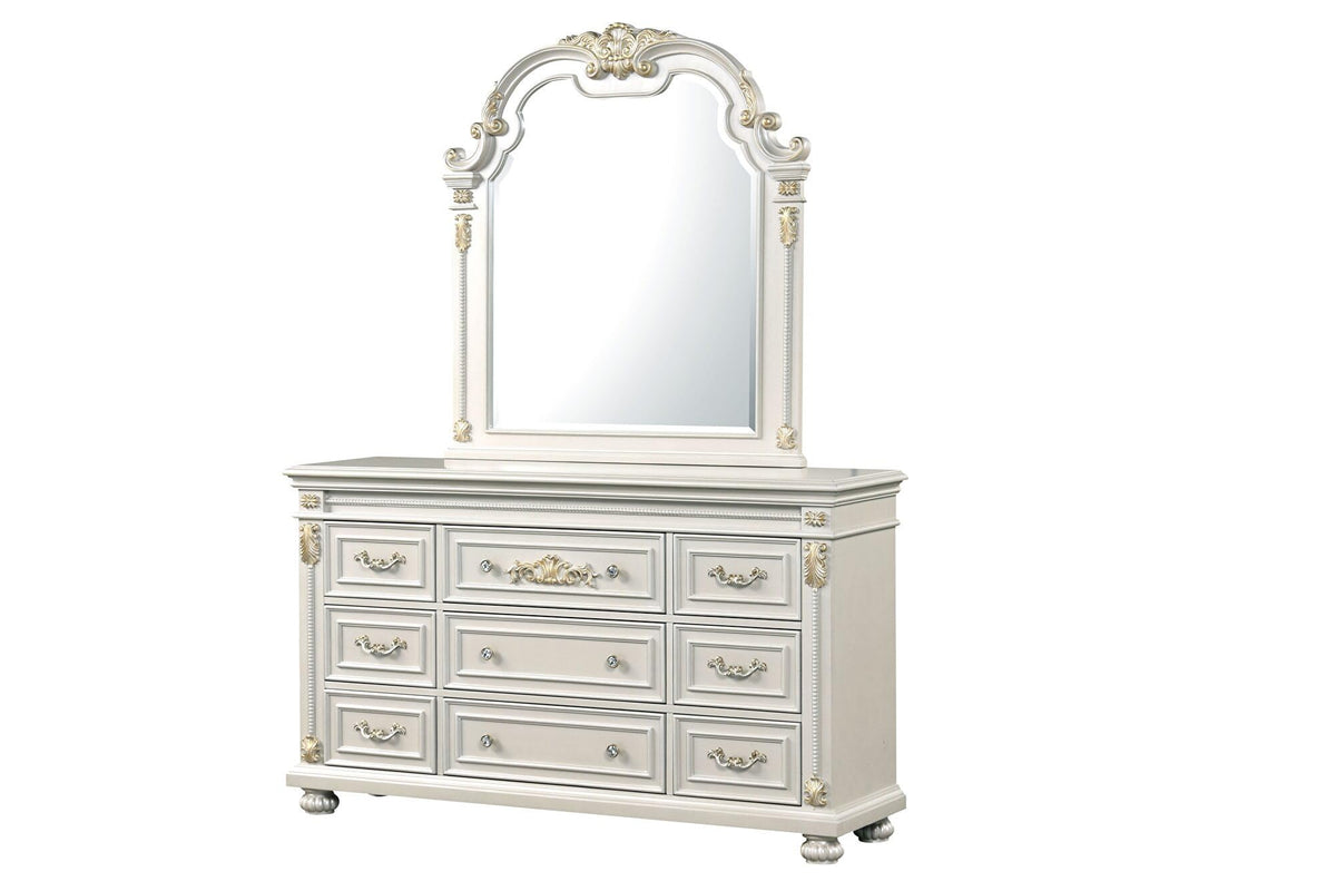 Destiny Pearl White Bedroom Set — Queen & King — product view 4