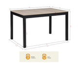Yvonne 48" Transitional Rectangle Dining Table - side view
