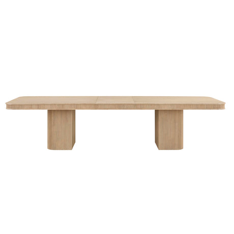 Dinsmore 160" Mid Century Modern Fluted Rectangle Dining Table - back view