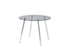 Trina Modern Mid-Century 5 Pcs Round Dining Set in Grey - front view
