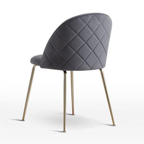 Tanisha Contemporary Dining Chair with Gold Legs - angle view