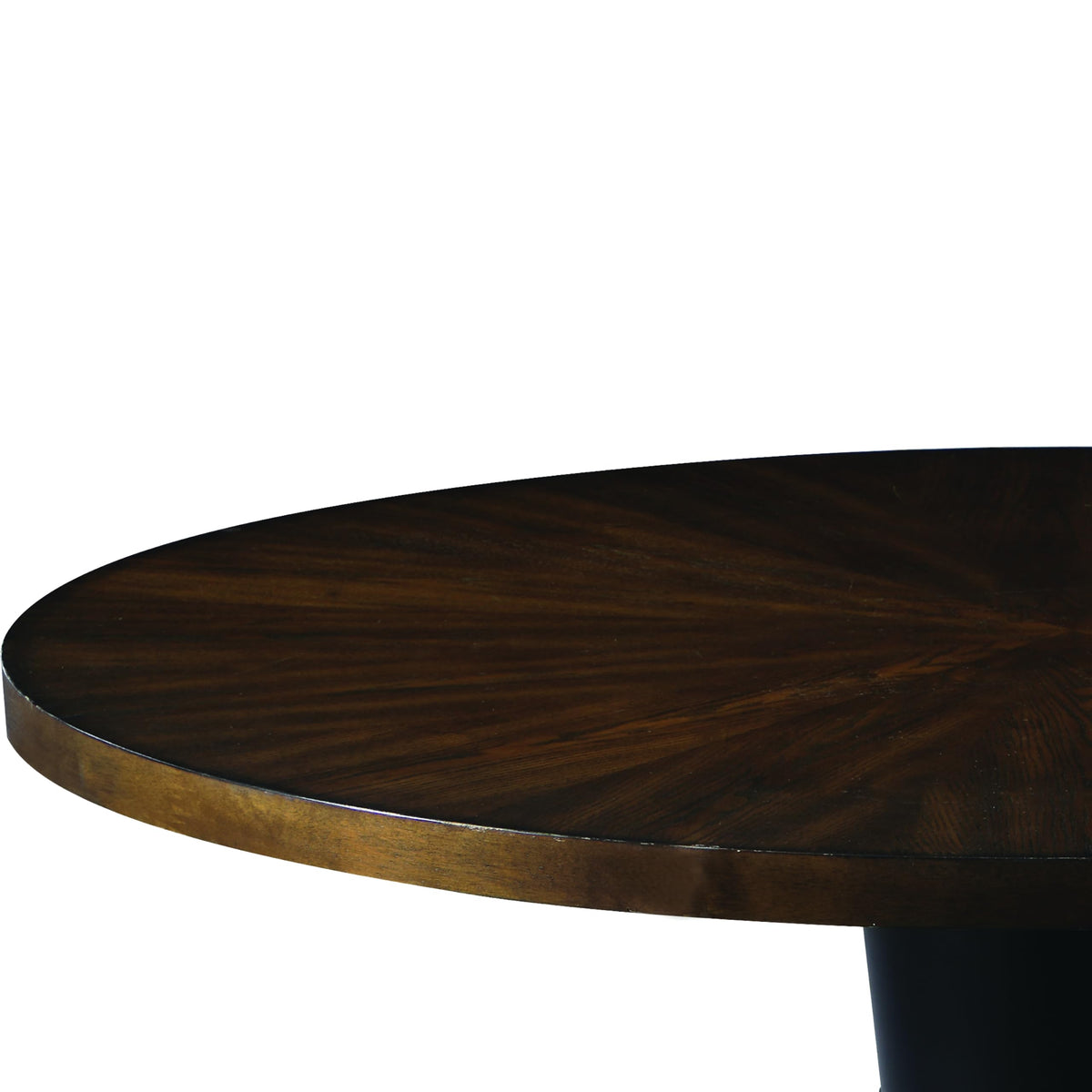 Henrietta 48" Round Pedestal Dining Table with Gold Trim Ring
